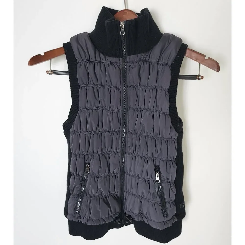 Calvin Klein Performance Quilted MP 3 Pocket Puffer Vest Womens M Zip Front Y2K - Picture 1 of 9